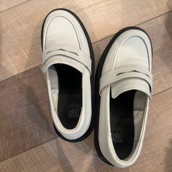 WILD FABLE WOMENS WHITE SLIP ON PLATFORM SHOES SIZE 8 - Picture 7 of 8